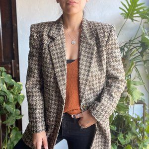 Vintage | Liz Claiborne Wool Houndstooth Blazer